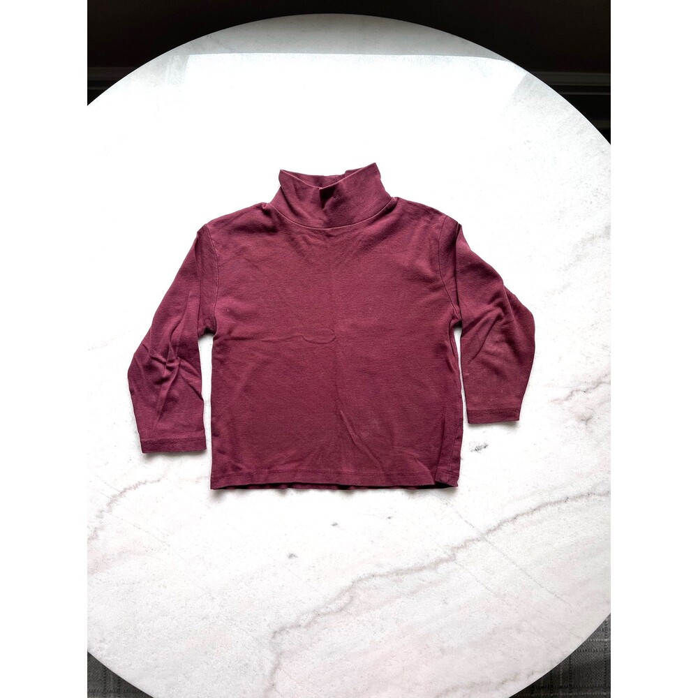 Zara Kids Burgundy Turtleneck Top Size 3-4 Years